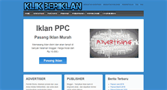 Desktop Screenshot of klikberiklan.com