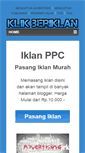 Mobile Screenshot of klikberiklan.com